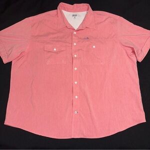 IZOD Saltwater Men's Short Sleeve button down fishing shirt size 3XB
